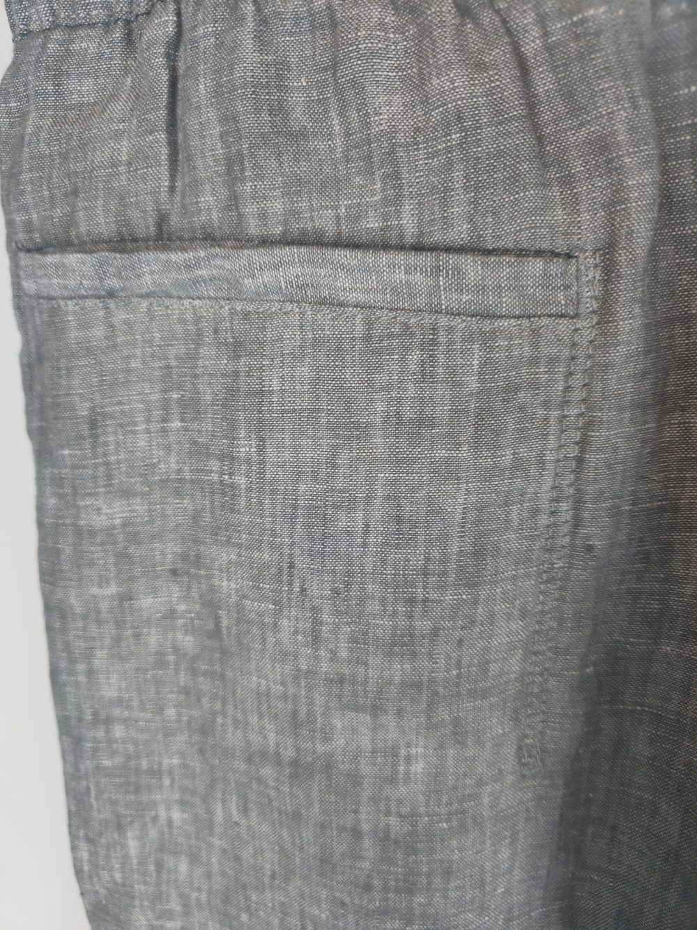 Athleta Gray Linen Pull-On Pants NWT - Picture 3 of 7